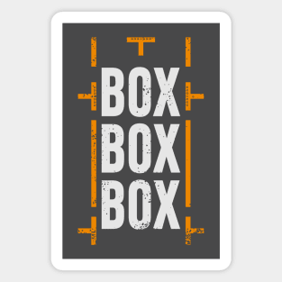 'Box Box Box' Pit box Formula 1 Pit-stop Design Magnet